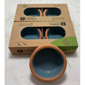 VIAPOT ÇAMLICA KASE 80 ML - 8X3,5 CM İÇİ SIRLI TURKUAZ 4'LU KUTU KL: 12