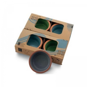 VIAPOT FLORYA KASE 150 ML - İÇİ SIRLI 9,5X4,5 CM KAHVERENGİ- 4'LÜ KUTU KL:10