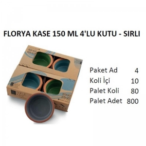 VIAPOT FLORYA KASE 150 ML 4'LU KUTU TURKUAZ KL:10 