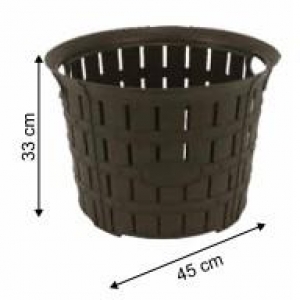 BAMBU YUVARLAK SEPET ANTRASİT PK:12