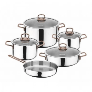 HASCEVHER LORENZO 9 PARÇA SET ROSE GOLD KAPLAMALI (16/20/24T/24K/24Tv) KL:1