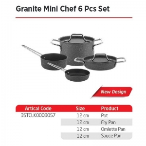 HASCEVHER GRANİT MİNİ CHEF 6 PRÇ SET
