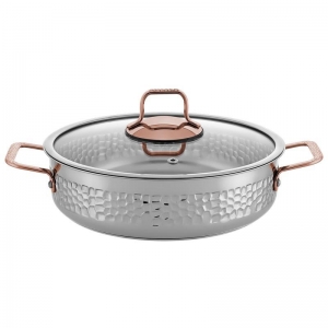 HASCEVHER SERRA 24X7 CM KARNIYARIK TENCERE ROSE GOLD