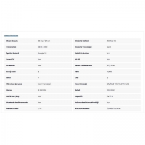 ONVO 50OVF9001UQ 50'' ( 127 EKRAN ) TV