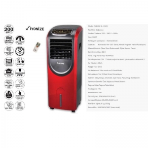 AİRKİNG CLİMAX 2020 KIRMIZI HAVA SOĞUTUCU 200 W 20 LT