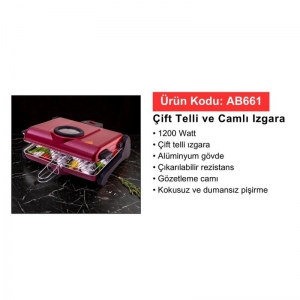 AKEL AB661 CAMLI ÇİFT TELLİ IZGARA