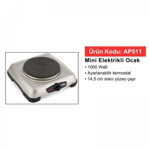 AKEL AP511 ELEKTRİKLİ 1.000W PLATE OCAK
