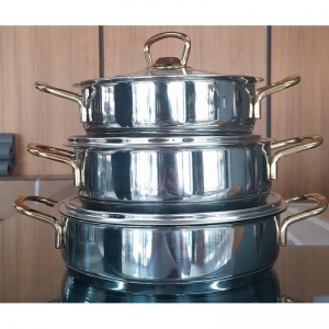 BARON 6 PARÇA GELİNCİK KULP GASTRO DİK MODEL OMLET SAHAN SET (16-18-20) KL:6