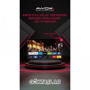 ***İPTAL AWOX 43'' ( 109 EKRAN ) B234300 FHD/S/V/F FHD TV 