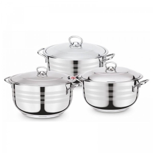 BARON 6 PARÇA GELİNCİK KULP GASTRO İDEAL TENCERE SET (20-22-24) KL:4