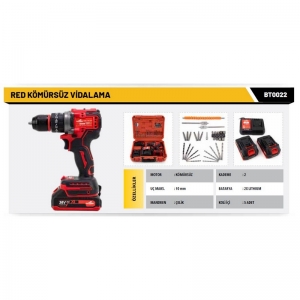 DAWREEK VİDALAMA 10MM KÖMÜRSÜZ RED