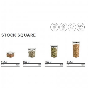 DÜNYA - 550 ml Düz Desenli Kare Food Container KL:45