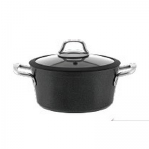 HASCEVHER EVA SERAMİK 22X10,5 CM BERMUDA TENCERE CAM KAPAKLI GRİ