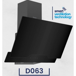 FERRE D063 ÇİFT CAMLI GİRİN.DOKUNMATİK 60 CM SİYAH DAVLUMBAZ