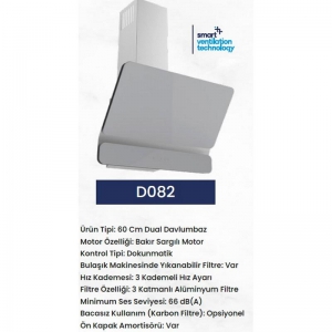 FERRE D082 ÇİFT CAMLI PLANE DOK. 60CM GRİ DAVLUMBAZ