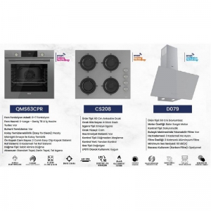 FERRE FLOWART ANKASTRE SET GRİ (D079-CS208-QMS63CPR)