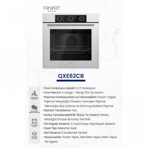 FERRE QXE62CB FRYART BASİC BEYAZ ANKASTRE FIRIN