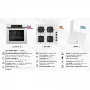 FERRE FRYART BASIC * ANKASTRE SET BEYAZ (D087-SS206-QXE62CB)