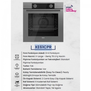 FERRE XE61CPR GRİ ANKASTRE FIRIN