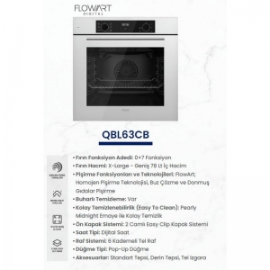 FERRE QBL63CB BASİC BEYAZ ANKASTRE FIRIN