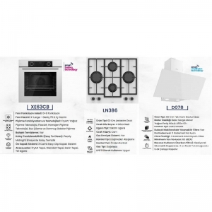 FERRE SÜPER FRYART PLUS ANKASTRE SET BEYAZ (D078-LN386-XE63CB)
