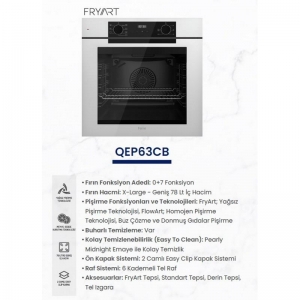 FERRE QEP63CB BEYAZ CAM ANKASTRE FIRIN