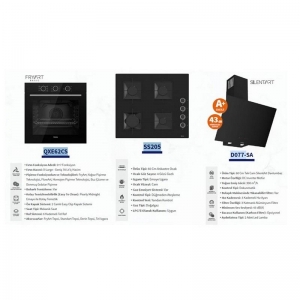 FERRE ANKASTRE SİYAH SET (QXE62CS-SS205-D077-SA)