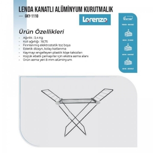 LORENZO LENDA ALÜMİNYUM KANATLI KURUTMALIK KL:5