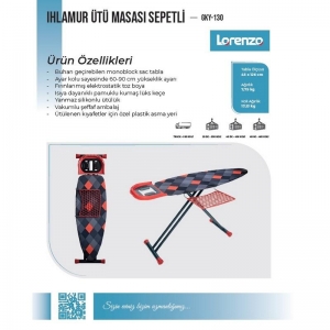 LORENZO IHLAMUR ÜTÜ MASASI SEPETLİ KL:2