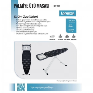 LORENZO PALMİYE ÜTÜ MASASI KL:3