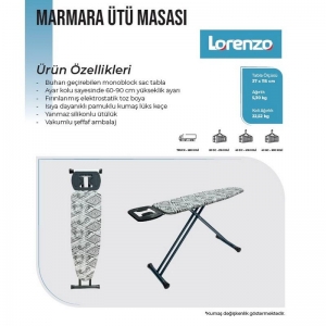LORENZO MARMARA ÜTÜ MASASI KL:4