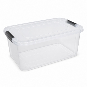 HOBİ BOX - YATAY KİLİTLİ SAKLAMA 10 LT ŞEFFAF KL:24 LÜ