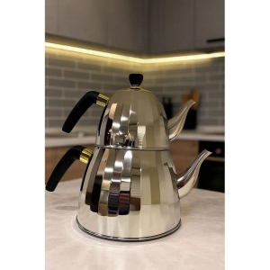 İSSİ VICALINA VL-AA11J ÇAYDANLIK TAKIMI 1 LT+2,5 LT GÜMÜŞ KL:12