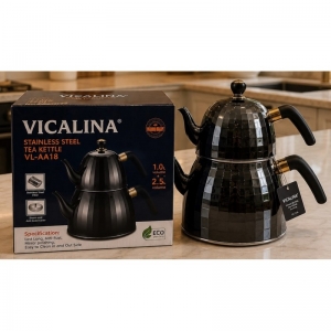 VICALINA VL-AA18 ÇAYDANLIK TAKIMI 1 LT+2,5 LT SİYAH KL:12