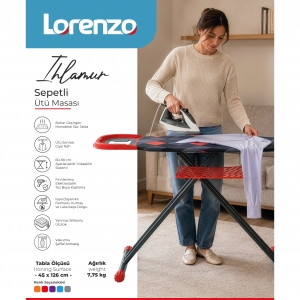 LORENZO IHLAMUR ÜTÜ MASASI SEPETLİ KL:2