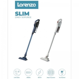 ***İPTAL LORENZO SLIM DİKEY KABLOLU SÜPÜRGE BEYAZ KL:4