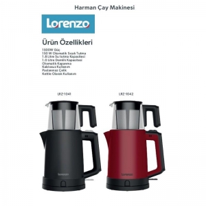 LORENZO HARMAN ÇAY MAKİNESİ KIRMIZI KL:4