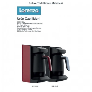 LORENZO KEHVE OTO. TÜRK KAHVE MAKİNESİ KIRMIZI