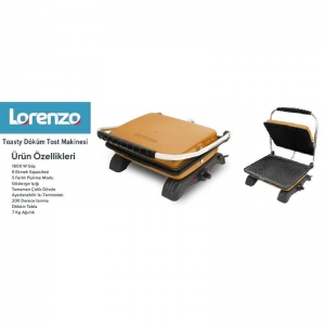 LORENZO TOASTY 6 DİLİM DÖKÜM TOST MAKİNESİ ROSIE KL:1