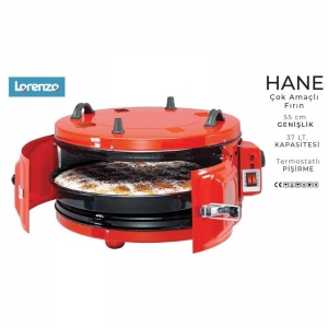 LORENZO - HANE ÇOK AMAÇLI FIRIN 360° MAT KIRMIZI KL:1