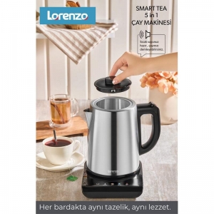 LORENZO - SMART TEA 5 in 1 KONUŞAN ÇAY MAKİNESİ İNOX KL:4