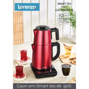 LORENZO - SMART TEA 5 in 1 KONUŞAN ÇAY MAKİNESİ KIRMIZI KL:4