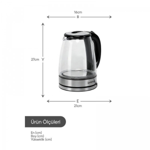 LORENZO - AQUA 1.8 LT CAM SU ISITICI KETTLE KL:6
