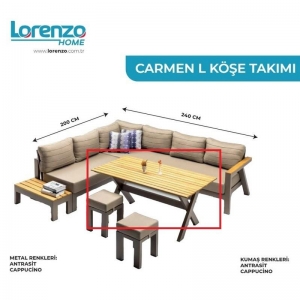 LORENZO HOME LOTUS 80*140 CM H:70 MASA CAPPUCİNO