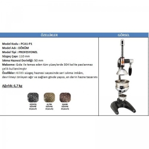 MASKOT PCA1-P1 DÖKÜM PROFESYONEL MEYVE PRESİ