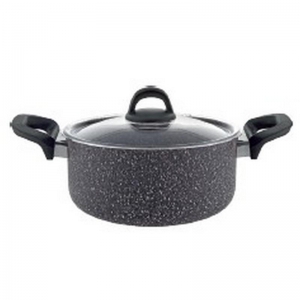 HASCEVHER LAVİLLA PRİME GRANİT 20X10 CM TENCERE CAM KAPAKLI 2.2 MM LAVİLLA GRİ