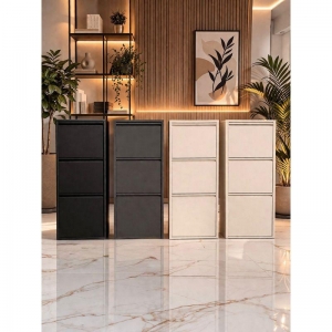 3'LÜ METAL AYAKKABILIK SİYAH