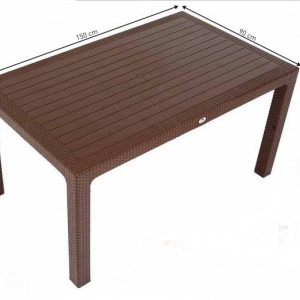 ***İPTAL 90*150 ELİT RATTAN MASA ORJİNAL (CAMSIZ)