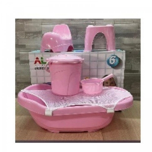 ALACA - ALACA BEBEK BANYO SETİ 6 PARÇA FİLELİ KL:6 LI