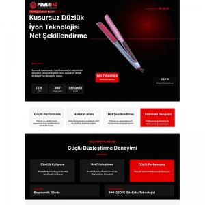 POWERTEC TR-2830 SERAMİK IONTECH SAÇ DÜZLEŞTİRİCİ